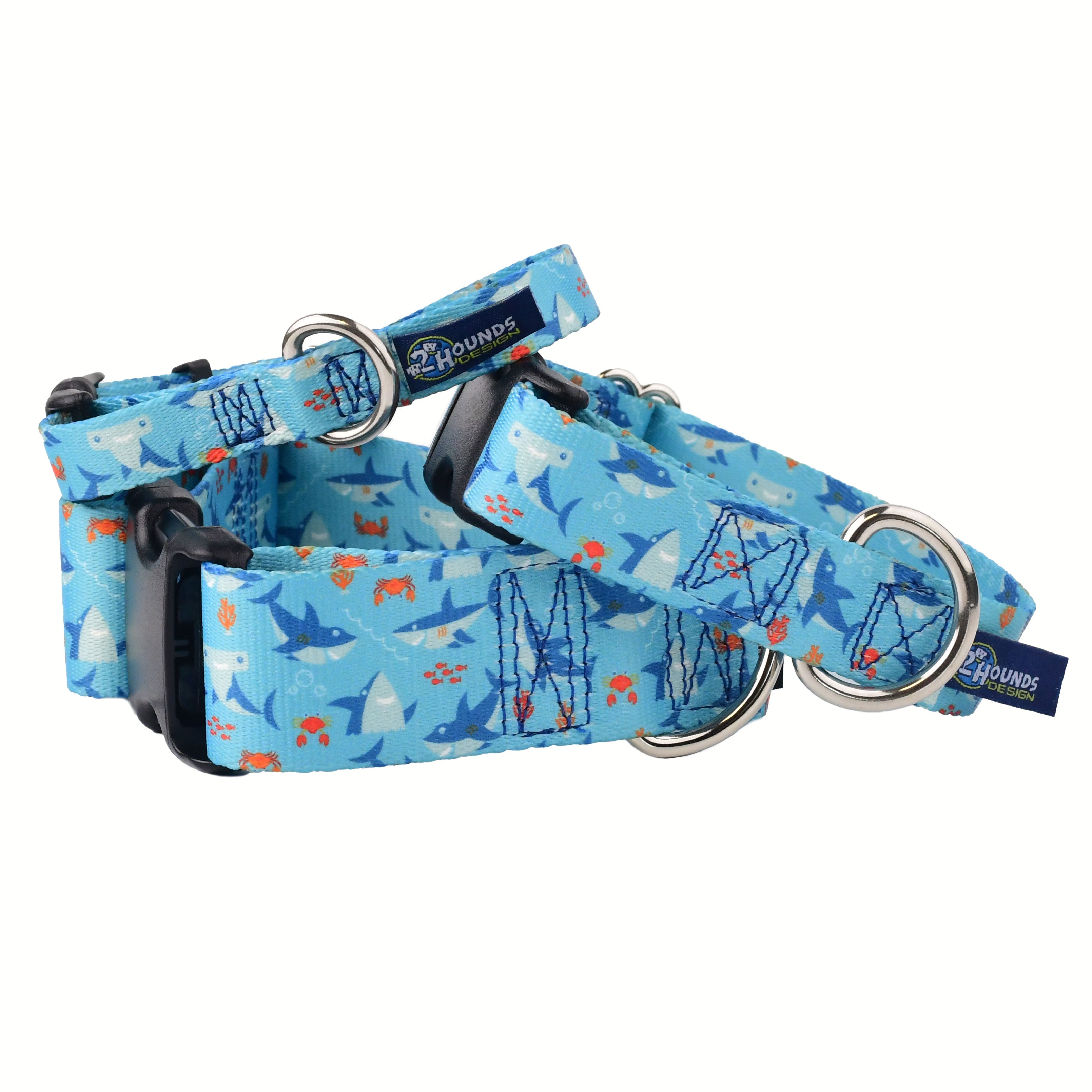 Sharky Party Buckle Martingale Dog Collar – EarthStyle