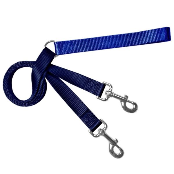 Navy and royal blue training dog leash with adjustable hardware by Primemarket7