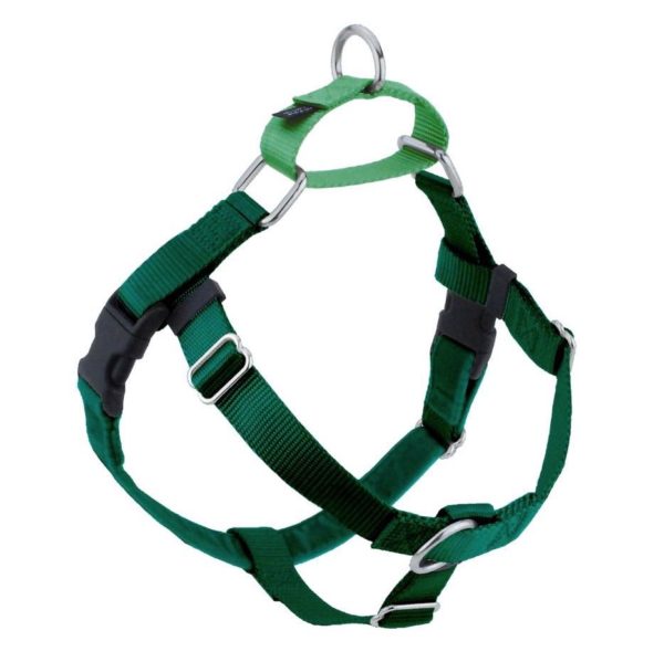 Kelly green no-pull freedom dog harness with double leash attachment points by Primemarket7