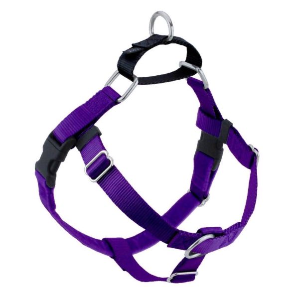 Purple no-pull freedom dog harness with double leash attachment points by Primemarket7