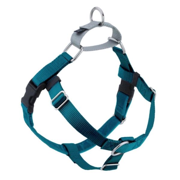 Teal no-pull freedom dog harness with double leash attachment points by Primemarket7